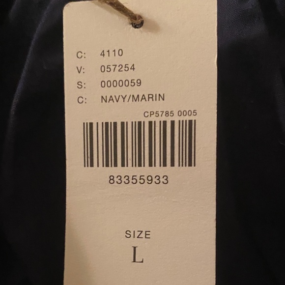 Maeve Midnight Blue Ruffle Crop Top - Picture 2 of 5